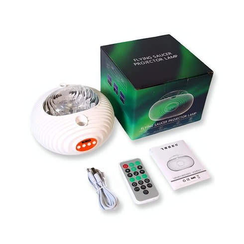 Ochiss Flying Saucer Galaxy Projector 2 in 1 Aurora Star Projector Night Light  For Kids & Adults