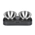 Pet Stainless Steel Bowl Pet Double Night