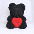 Cute Flower Rose Bear Handmade Valentines Day Gift 25cm 2024