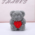 Valentine's Day Gift Rose Bear Eternal Flower Rose Teddy Bear PE Foam Bear 25cm Valentines Day
